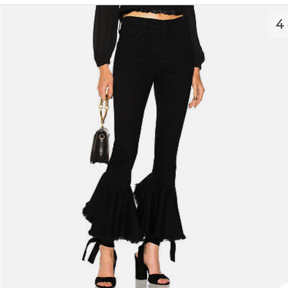 C Of H Black Denim Drew Hi Rise Flounce Nwot 25